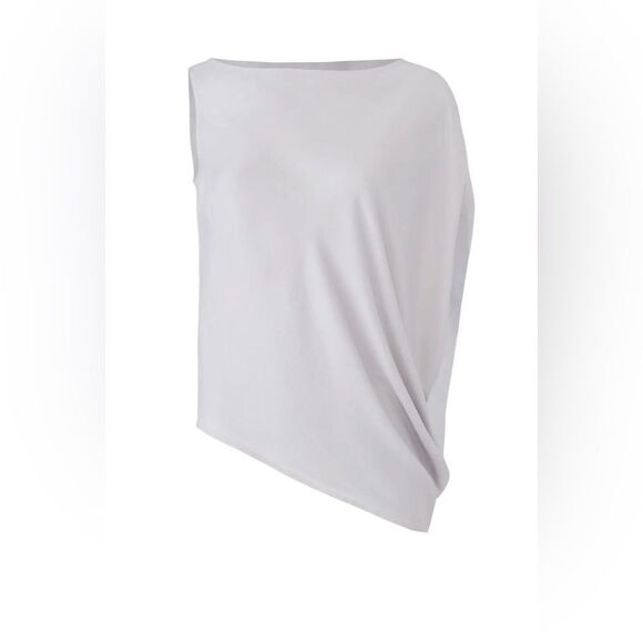 KaufmanFranco One Shoulder gray asymmetrical top small. NWT - Picture 9 of 10